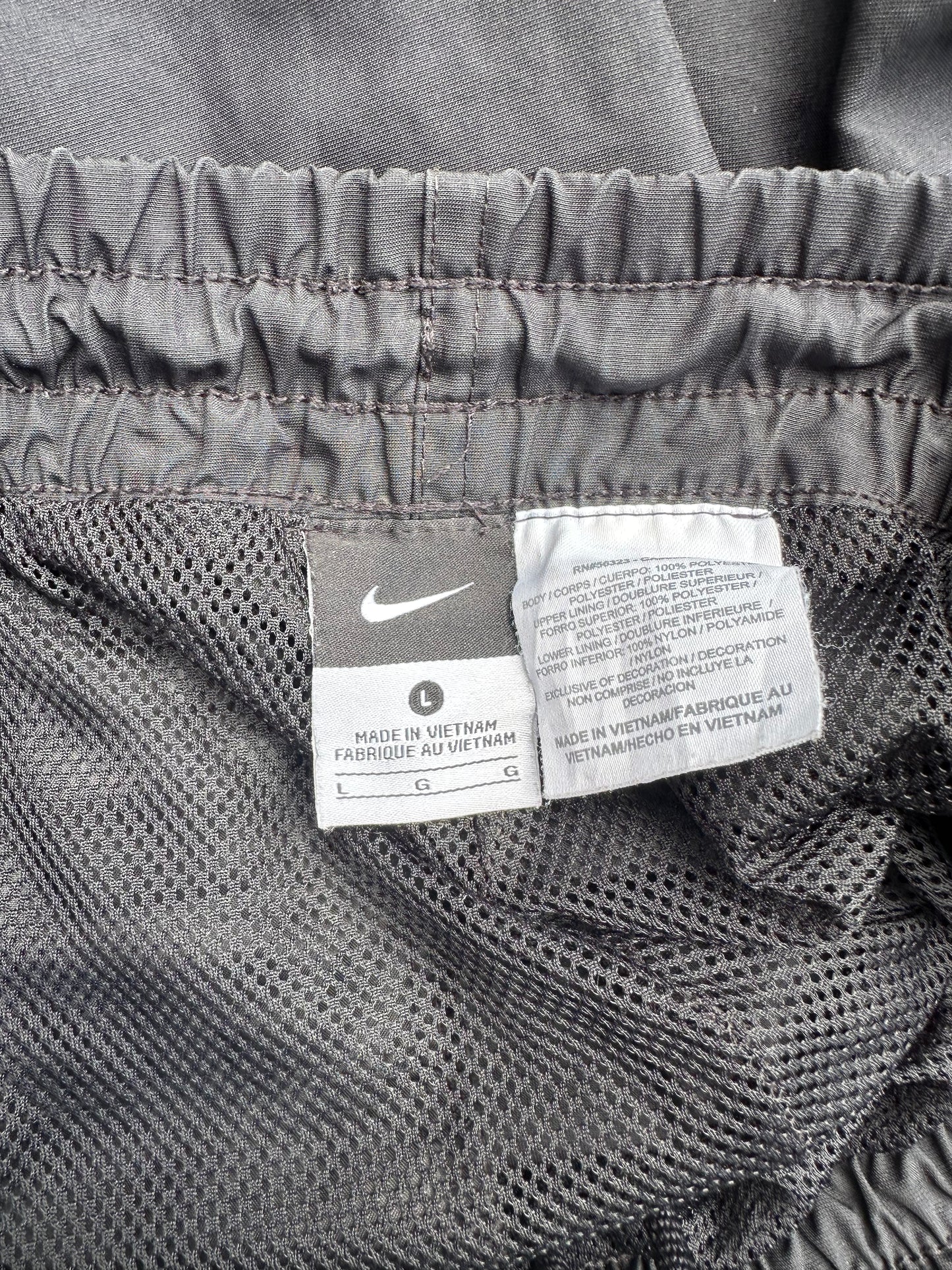 Nike Track Pants Black Pin-Striped (L)