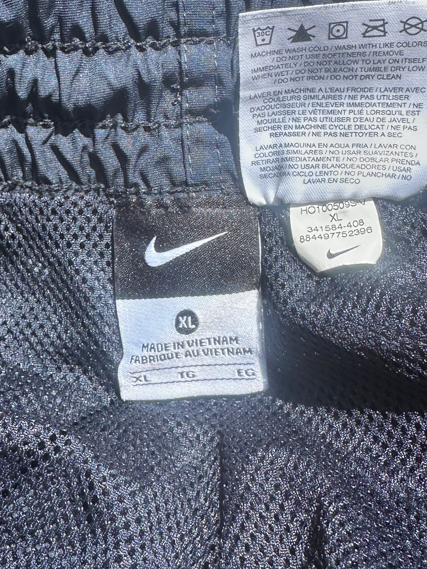 Nike Track Pants Navy Blue Pin-Striped (XL)