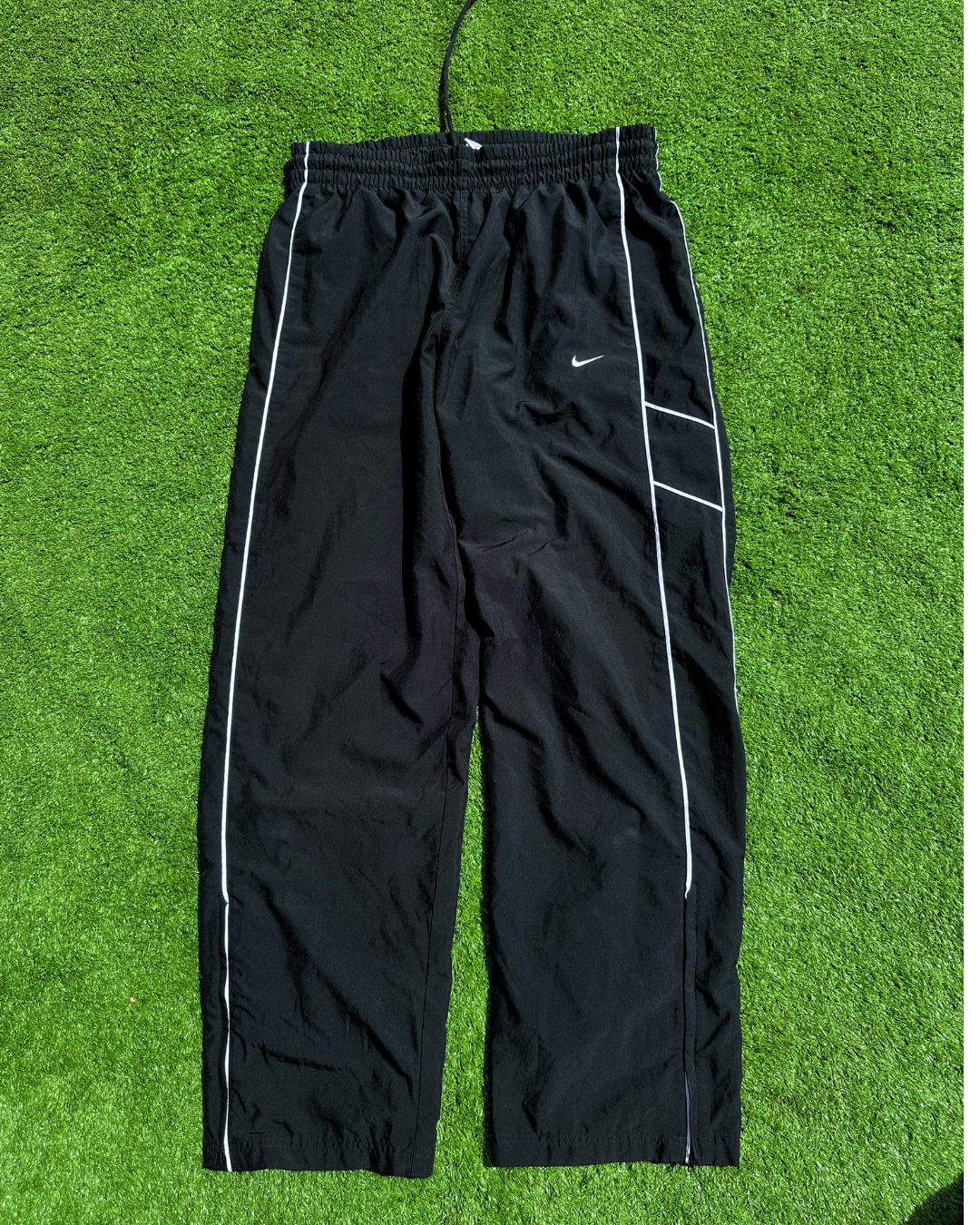 Nike Track Pants Black Pin-Striped (L)
