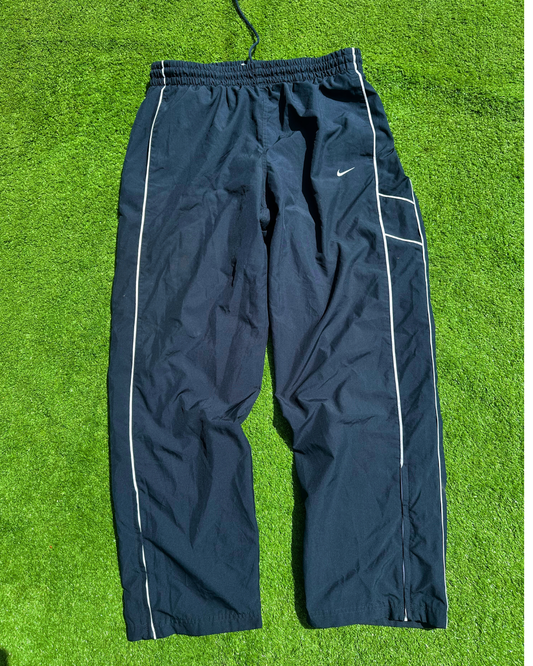 Nike Track Pants Navy Blue Pin-Striped (XL)